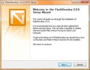 フリーでFlashやAdobe Airの作成ができるFlashDevelop