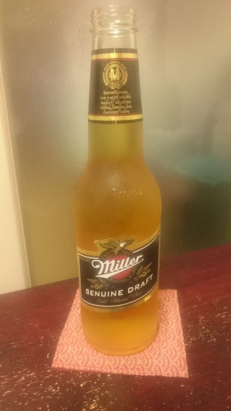 アメリカのビール Miller Genuine Draftを飲んでみる