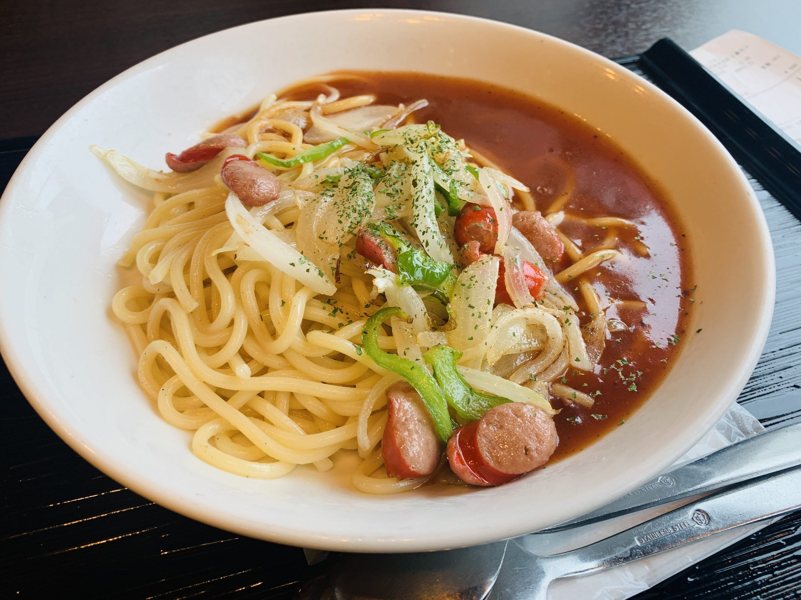 名古屋の名古屋第二赤十字病院にあるスカイレストラン マロンで”あんかけパスタ”を食べてみる