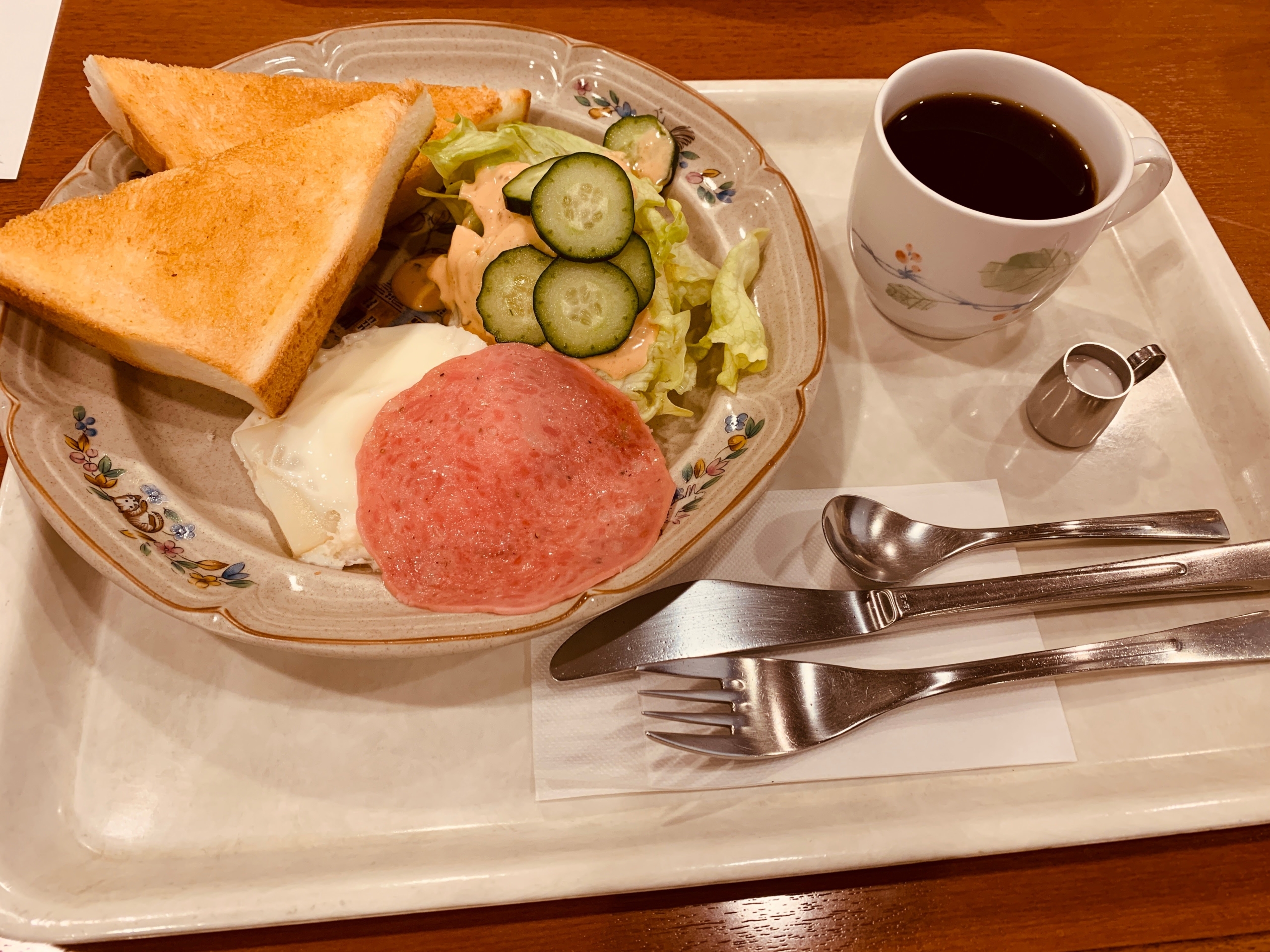 名古屋市の喫茶店 coffee shop Mildで”モーニングAセット”を食べてみる