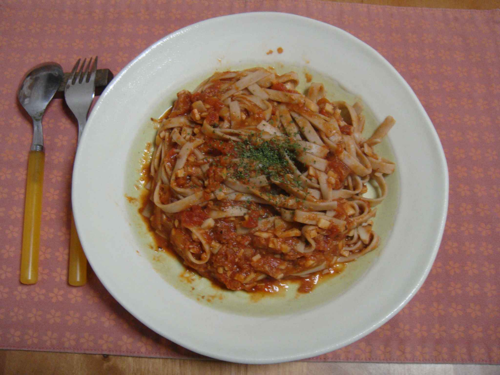 長野県のお土産 そばパスタを食べてみる